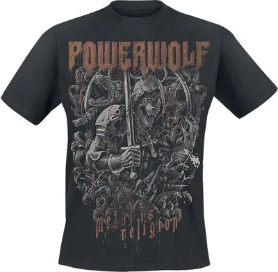 Produktbild von Powerwolf T-Shirt Herren Knights And Wolves schwarz L
