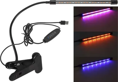 Produktbild von CHILITEC LED-Pflanzenlampe CT-PFL, Rot+Blau, 1-fach, mit Klemmhalter