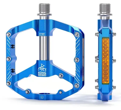 Produktbild von Fahrradpedale Plattformpedale mit Reflektoren CNC Aluminium Blau