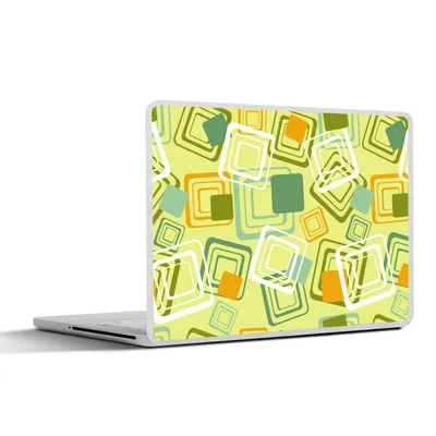 Produktbild von MuchoWow® Laptop Aufkleber Sticker Cover 1970er Jahre - Muster - Abstrakt 32.5x23.5 cm - Sticker für Laptop - Selbstklebend