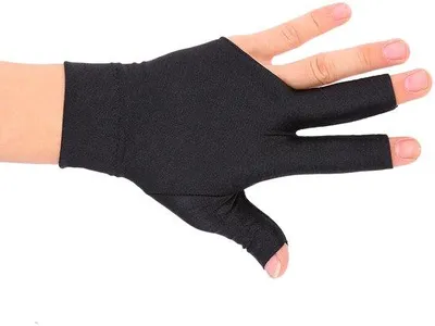 Imagen del producto de Guantes para nadar, modelo de 3 dedos, transpirables y cómodos. Guantes para billar, para la mano izquierda. Guantes para deportes de billar, color .