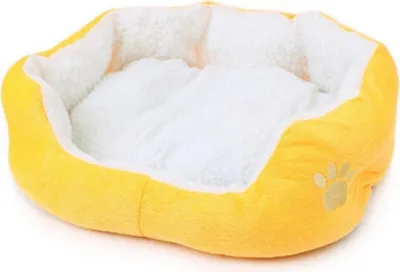 Produktbild von 50x40cm Katzenbett Katzenkissen Katzensofa Katzenkorb Katzendecke, Hundebett Katzenbett Hundekorb für Hunde und Katzen, gelb, 50 cm, 40 cm