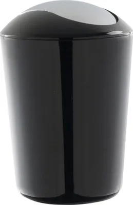 Image de Poubelle à couvercle pivotant en plastique noir