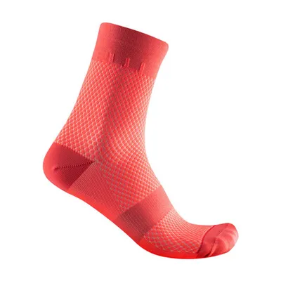 Produktbild von CASTELLI Klassische Fahrradsocken - VELOCISSIMA 12 LADY - Rot/Rosa S-M