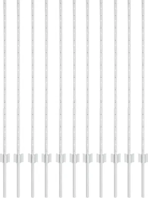 Produktbild von vidaXL Zaunpfosten 11 pcs Silber 120 cm Stahl