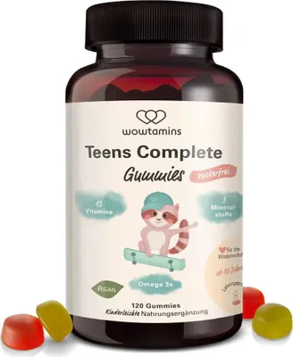 Zdjęcie produktu dla wowtamins Teens Complete Gummies (bez cukru)