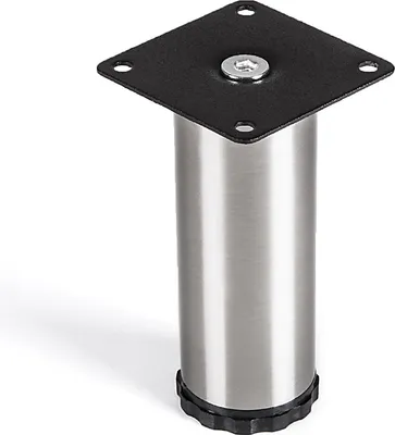 Produktbild von 4er Set Lukas Möbelfuß Ø 42 mm höhenverstellbare Stützfüße Edelstahl Höhe 120 mm SO-TECH