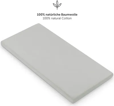 Produktbild von Laleni Jersey Spannbettlaken Stubenwagen 40x90 cm -  , 100% Baumwolle, atmungsaktives Spannbetttuch für Baby, 135 g/m², Moonlight Grey - grau