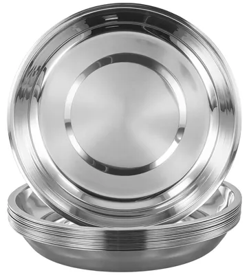 Produktbild von Set mit 15 Edelstahl-Servierschalen für Picknick und Grillen