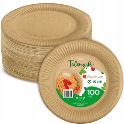 Produktbild von Papier Teller ECO 15 cm – 100 Stück umweltfreundliches Einweggeschirr