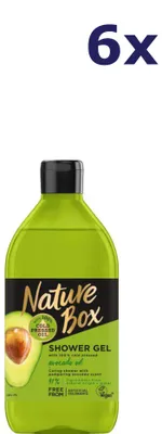 Produktbild von 6x Nature Box Showergel avocado 385ml