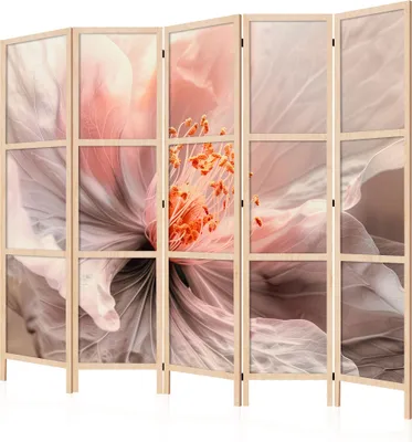 Produktbild von LUMASOUL Paravent einseitiger, Paravent Raumteiler Innen, Blumen Motiv, 225x172 cm