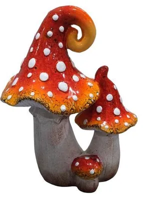 Productafbeelding van Paddenstoelenfamilie 17x12xh22cm Uniplant, AI-gegenereerde afbeelding