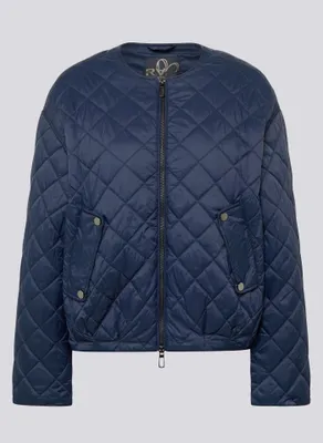 Produktbild von Rabe Damen Steppjacke Dunkelblau Größe 46, kurz, leicht wattiert, Rautenmuster