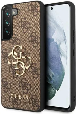 Obrázek produktu pro Guess GUHCS23S4GMGBR Samsung Galaxy S23 hnědé pevné pouzdro 4G Big Metal Logo