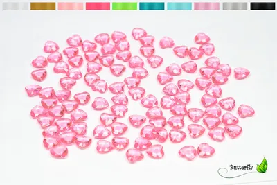 Produktbild von 100 Dekosteine HERZEN 1,2 cm, Farbe:pink 156