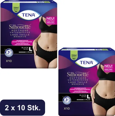 Produktbild von TENA - Silhouette Plus Black L - 2x10 Stk.