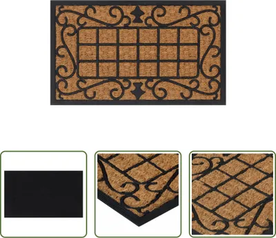Immagine prodotto di The Living Store Zerbino rettangolare 45x75 cm Gomma e fibra di cocco