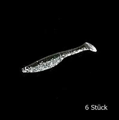 Produktbild von Nomura Soft Lures Grab Shad 4" White Glitter