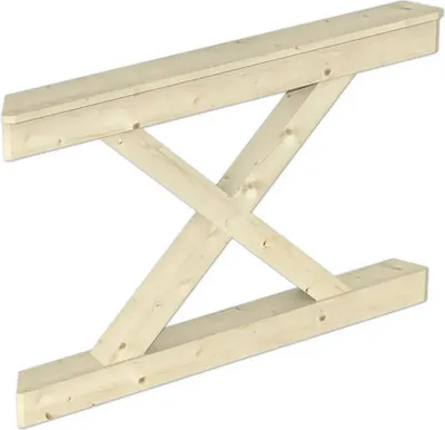 Produktbild von Brüstung Andreaskreuz SKAN HOLZ Nancy Gr. 1 natur