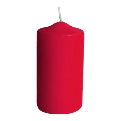 Produktbild von 8x Stumpenkerzen Ø 40 x 80 mm 10 Stunden Brenndauer rot