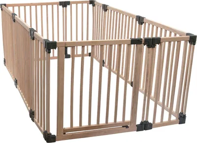 Produktbild von Safetots HolzSpielbereich, Pentagon, 120cm x 200cm, Naturholz, 76cm Hoch