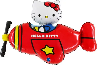 Produktbild von Hello Kitty Airplane Red Folienballon 76 cm