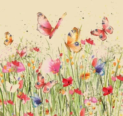 Produktbild von Servietten 33x33 cm - Flowerfield eco