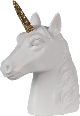 Zdjęcie produktu dla Clayre & Eef Figurka Jednorożec 15 cm Biały polyresin