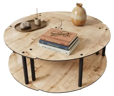 Produktbild von Gignese - Couchtisch, 70x70x38h cm Eiche Braun, Modulbar