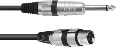 Produktbild von OMNITRONIC Adapterkabel XLR(F)/Klinke mono 0,9m sw