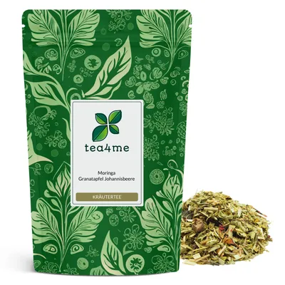 Produktbild von tea4me Moringa Granatapfel Johannisbeere