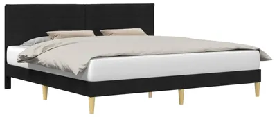 Obrázok produktu pre vidaXL Rám postele s čelom čierny 180 x 200 cm látka