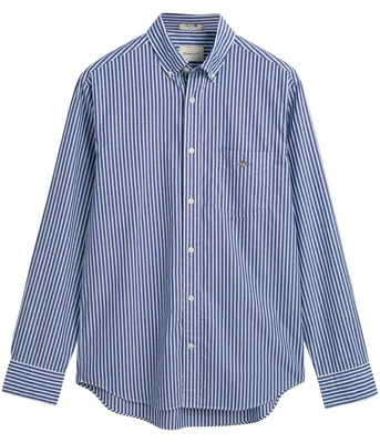 Produktbild von Gant Herren REG POPLIN Stripe Shirt Klassisches Hemd, College Blue,S