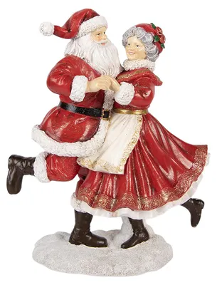 Immagine prodotto di Clayre & Eef Figurina decorativa natalizia Babbo Natale 19x11x23 cm Rossa in plastica