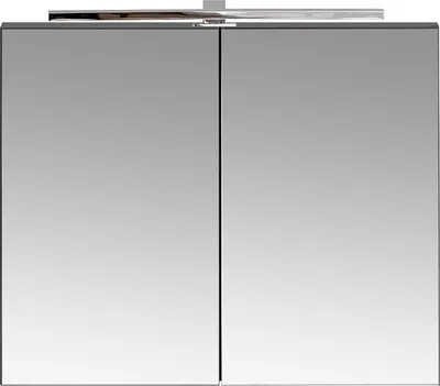 Produktbild von Spiegelschrank 80cm, LED-Beleuchtung, matt schwarz PUEBLA-56-BLACK