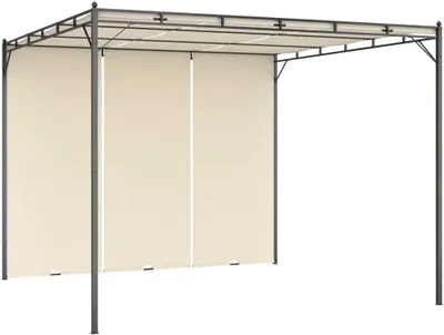 Produktbild von Gartenpavillon mit Seitenvorhang 3 x 3 x 2,25 m in Creme