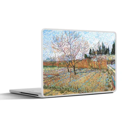 Produktbild von MuchoWow® Laptop Aufkleber Sticker Cover Blühender Pfirsichbaum - Vincent van Gogh 30x21 cm - Sticker für Laptop - Selbstklebend