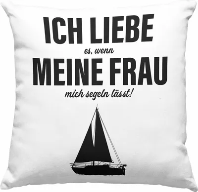 Produktbild von Trendation - Deko-Kissen mit Füllung 40x40 für Segler Geschenke Männer Deko-Kissen mit Füllung 40x40 Geschenkideen Zubehör Gadgeds Segeln Lustig (Grün)
