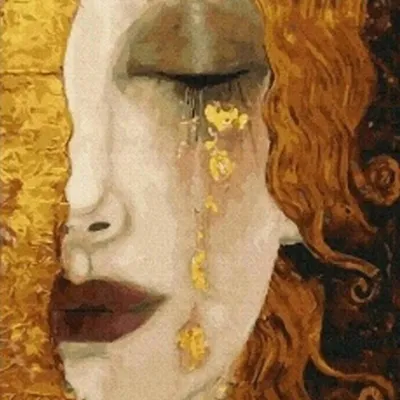 Immagine prodotto di Mosaico astratto a forma di diamante, "Lacrime d'oro", 30x40 cm, kit creativo per mosaici con diamanti
