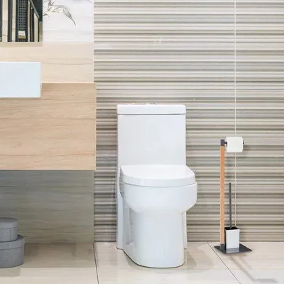 Produktbild von Famanu Toilettenzubehörset - Stehende Toilettenpapierhalter und WC-Bürste mit Halter in Anthrazit und Silber