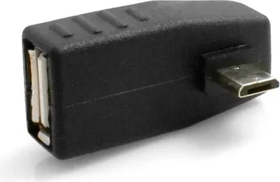 Produktbild von System-S USB A (Female) zu Micro USB Stecker Adapter 90° Rechts gewinkelt Adapter Kabel