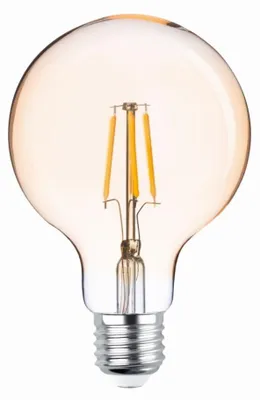 Obrázek produktu pro E27 4W LED žárovka Vintage žárovka 400 LM Teplá bílá 2200K G95 Gold 6x kusů