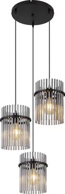 Produktbild von Globo Lighting Hängeleuchte Metall schwarz matt, 3x E27