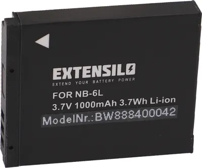 Produktbild von EXTENSILO Akku kompatibel mit Canon Digital Ixus 310HS, 85is, 95is, 25is, 210, 300HS, 105is, 200is Kamera (1000 mAh, 3,7 V, Li-Ion)
