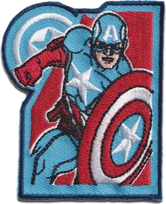 Obrázek produktu pro Marvel © Avengers Captain America shield - nášivka, nažehlovací, nášivky, nášivky, velikost: 5,1 x 6,6 cm