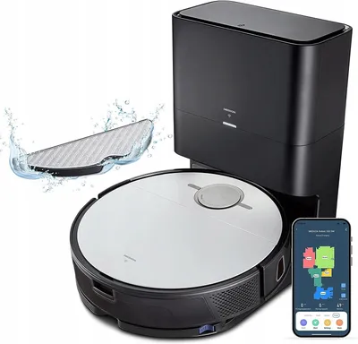 Produktbild von 2-in-1-Reinigungsroboter 8000PA mit Laser, automatischer Entleerung, Wischfunktion und Navigation