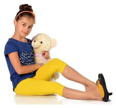 Produktbild von Kinder 3/4 Leggings in 22 Farben Baumwolle; Gelb 92