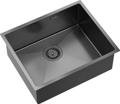 Produktbild von QUADRON Spülbecken 1-Becken Spüle | Größe: 54 x 44 x 20,5 cm | ANTHONY 60 | Küchenspüle Edelstahlspüle mit Siphon | Graphit Pvd
