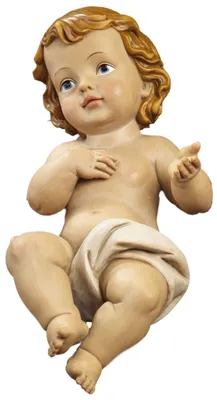 Jesusfigur aus Kunstharz, 21,5 cm, weiß